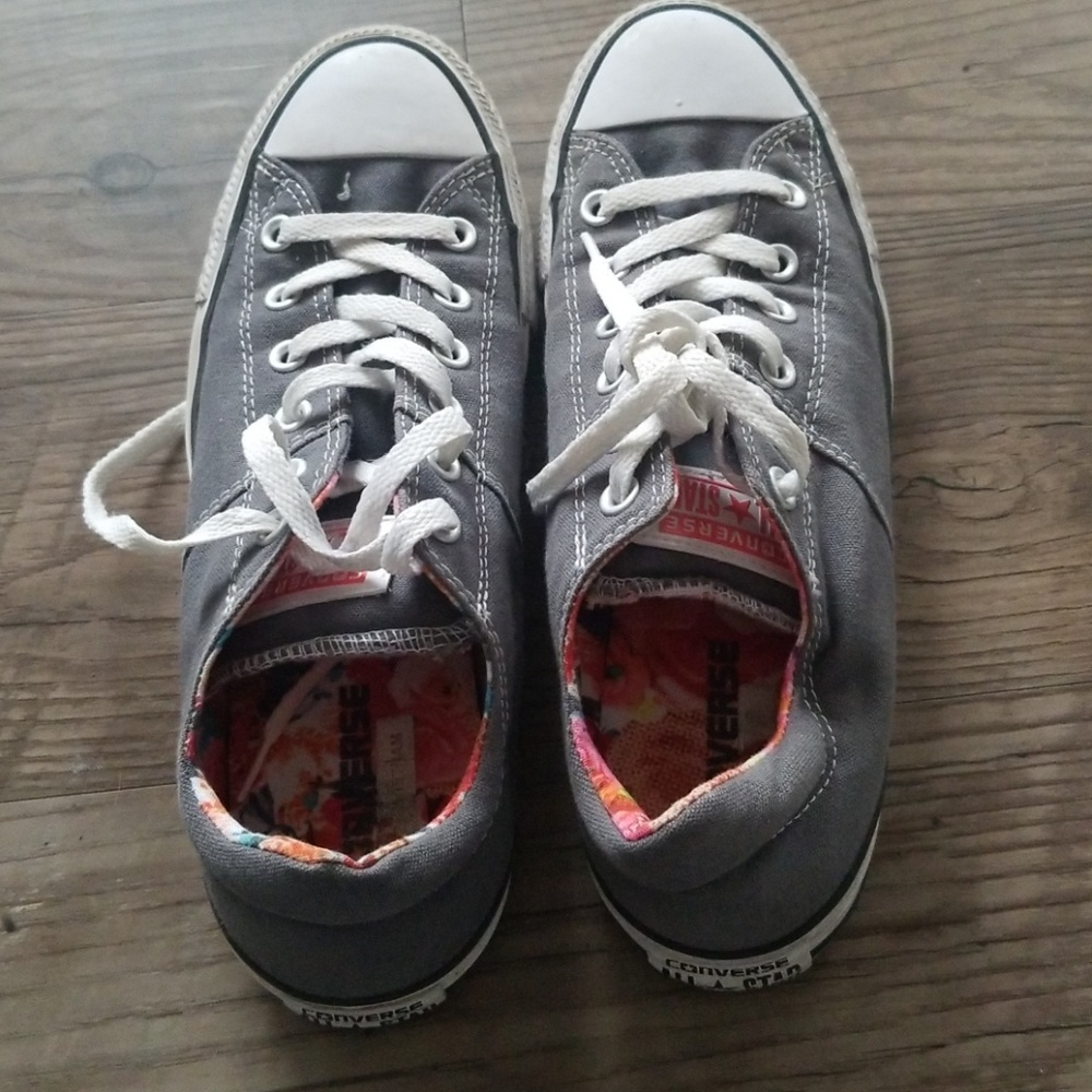 Converse All Star Gray with Floral